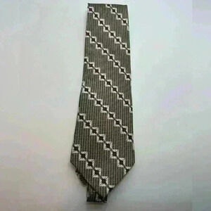 Stafford Executive Tie - Olive Green/Tan/Burgundy